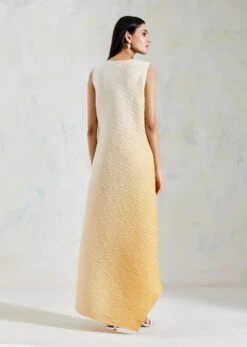 Pink And Blue Crinkle Crepe Dress -Ethereal Styles b 62484