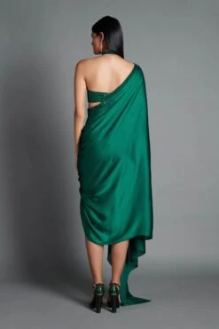 Emerald Draped Dress -Ethereal Styles b 63331