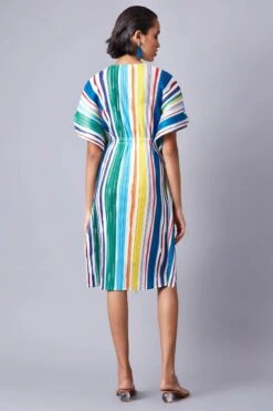 Addison Kaftan Dress - Blue Yellow 7 Addison Kaftan Dress - Blue Yellow -Ethereal Styles b 64209