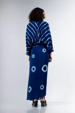 Blue Polka Laheria Kite Wrap Dress -Ethereal Styles b 66594