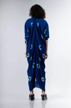 Blue Polka H/H Dress Elasticated -Ethereal Styles b 66600