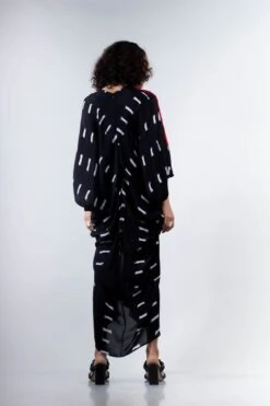 Black Rd Drawstring Kite Dress -Ethereal Styles b 66620