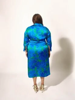 Blue Capri Long Shirt Dress -Ethereal Styles b 70879