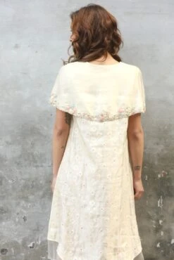 Ivory Cape Kurta Dress -Ethereal Styles b 76148