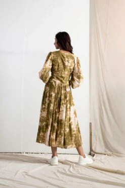 Beige & Green Lana Dress -Ethereal Styles bw259 b