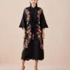 Black Applique Shirt Dress -Ethereal Styles cfw22d021