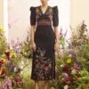 Black Threadwork Dress -Ethereal Styles css23d151