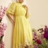 Yellow Ruched Dress 1 Yellow Ruched Dress -Ethereal Styles css23d351