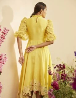 Yellow Ruched Dress -Ethereal Styles css23d35b