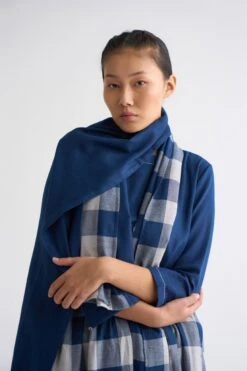 Navy Check Yoke Dress -Ethereal Styles d033 1