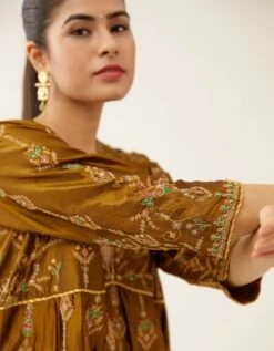 Golden Olive Silk Embroidered Kurta Dress Set 15 Golden Olive Silk Embroidered Kurta Dress Set -Ethereal Styles de01b6