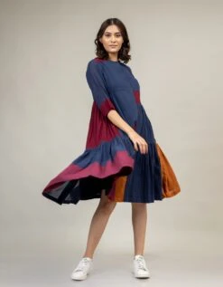 Seville Panelled Dress -Ethereal Styles dl23dr009u2