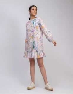 Multicolor Eva Printed Dress -Ethereal Styles dlue23dr0082