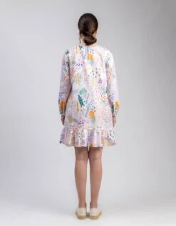 Multicolor Eva Printed Dress -Ethereal Styles dlue23dr008b