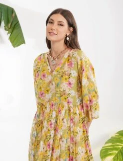 Multi Summer Print Maxi Dress -Ethereal Styles dmrk21184 3