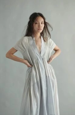 Blue Flared Floor-Length Dress -Ethereal Styles dr4212