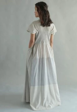 Blue Flared Floor-Length Dress -Ethereal Styles dr421b