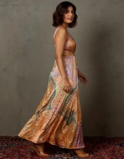 Mauve & Multi Petunia Embroidered Dress -Ethereal Styles drssst02atq600750cmauvemulti3