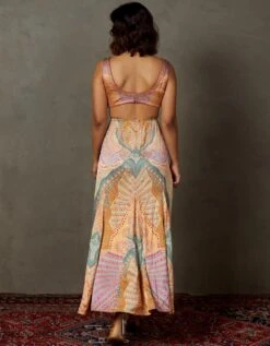 Mauve & Multi Petunia Embroidered Dress -Ethereal Styles drssst02atq600750cmauvemultib