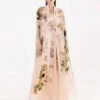 Cape In Pink With Slip Dress -Ethereal Styles ea041