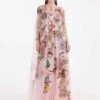 Pink Cape With Slip Dress -Ethereal Styles ea07pink1