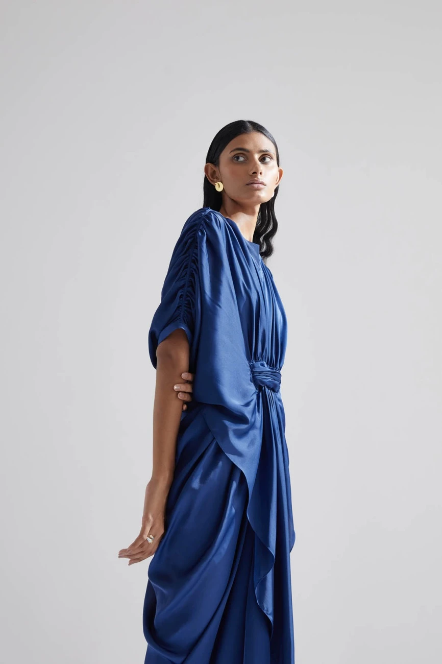 Blue Echo Iris Draped Dress 6 Blue Echo Iris Draped Dress - Image 4