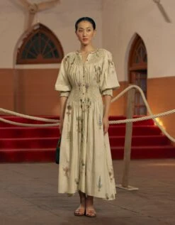 Botanical Ivory Leah Dress