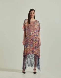 Floral Printed Kaftan Dress