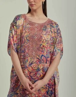 Floral Printed Kaftan Dress -Ethereal Styles fw231413