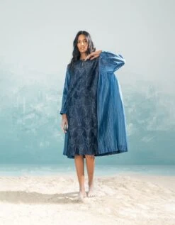 Nile Shibori Kaftan Dress