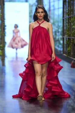 Braided Halter Neck High-Low Dress -Ethereal Styles gngwnss23202