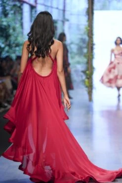 Braided Halter Neck High-Low Dress -Ethereal Styles gngwnss2320b