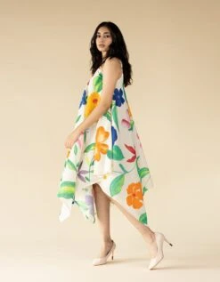 Floral Hand Painted Spaghetti Dress -Ethereal Styles gr11k3