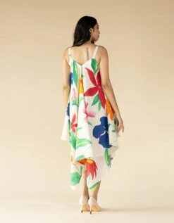 Floral Hand Painted Spaghetti Dress -Ethereal Styles gr11kb