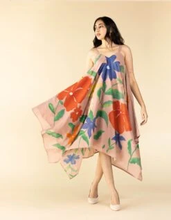 Floral Spaghetti Dress -Ethereal Styles gr11kpink2