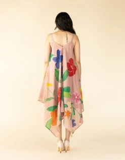 Floral Spaghetti Dress -Ethereal Styles gr11kpinkb