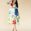 Floral Hand Painted Handkerchief Dress -Ethereal Styles gr8k1