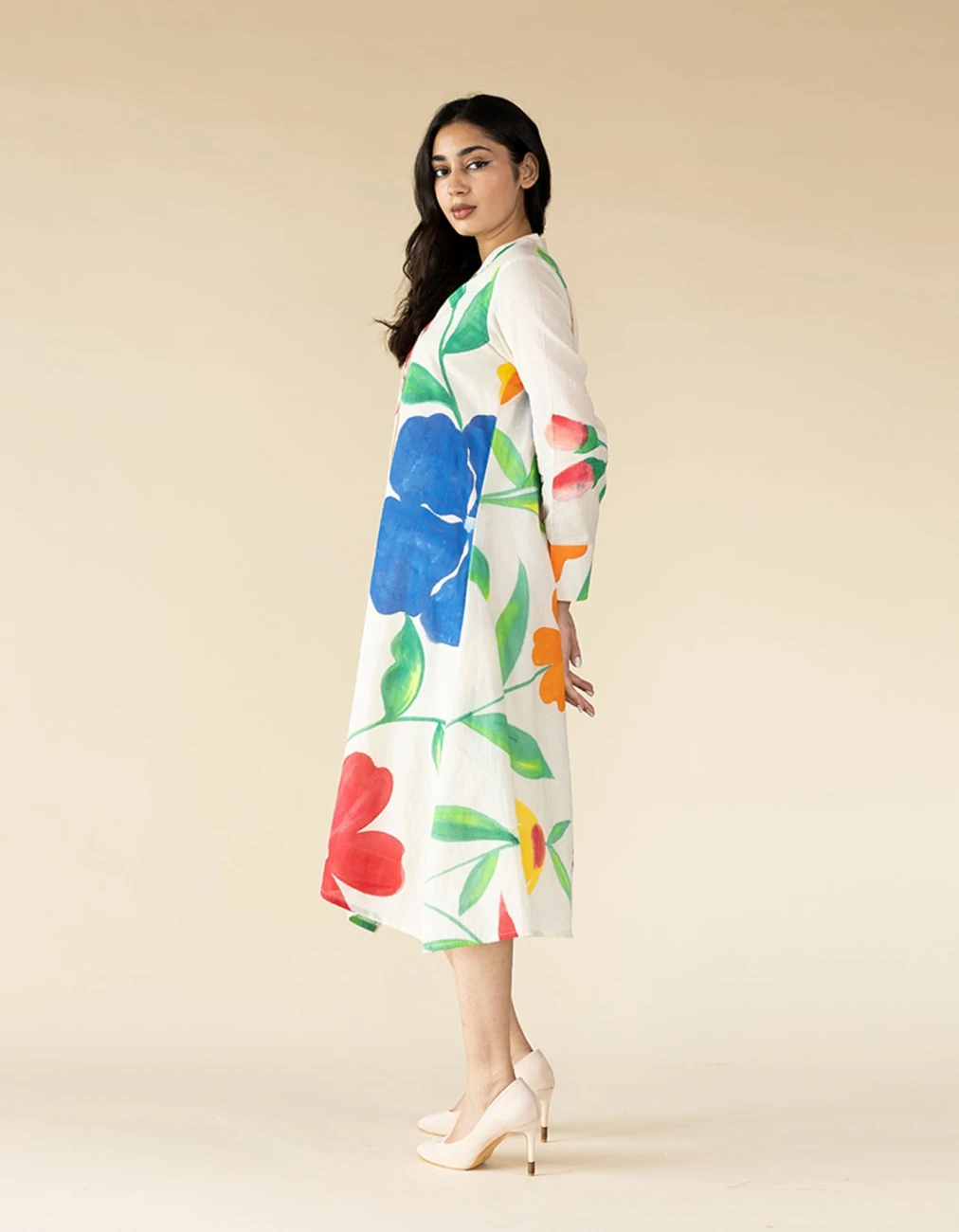 Floral Hand Painted Handkerchief Dress 5 Floral Hand Painted Handkerchief Dress - Image 3