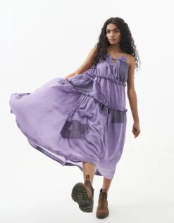 Bright Lilac Midi Dress -Ethereal Styles hhsscrow14b