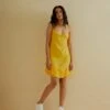 Kanti Backless Slip Short Slip Dress In Yellow -Ethereal Styles itu32yellow1