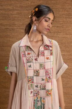 Pink Paakhi Long Yoke Dress -Ethereal Styles j2203d2