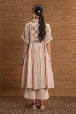 Pink Paakhi Long Yoke Dress -Ethereal Styles j2203db