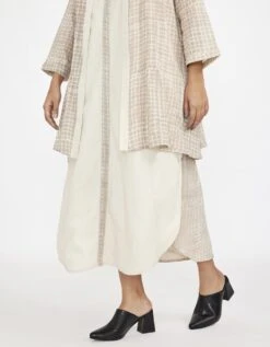 White Two Piece Dress Set With Solid Button Down Sleeveless Dress 12 White Two Piece Dress Set With Solid Button Down Sleeveless Dress -Ethereal Styles jgset025