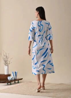 Claire Blue Print Dress 11 Claire Blue Print Dress -Ethereal Styles kanap23s01b