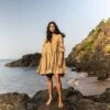 Coffee Brown Moss Pie Dress -Ethereal Styles kkspring2204 1