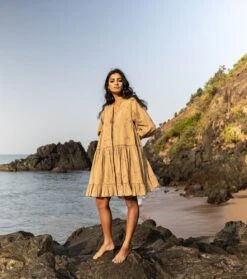 Coffee Brown Moss Pie Dress -Ethereal Styles kkspring2204 4