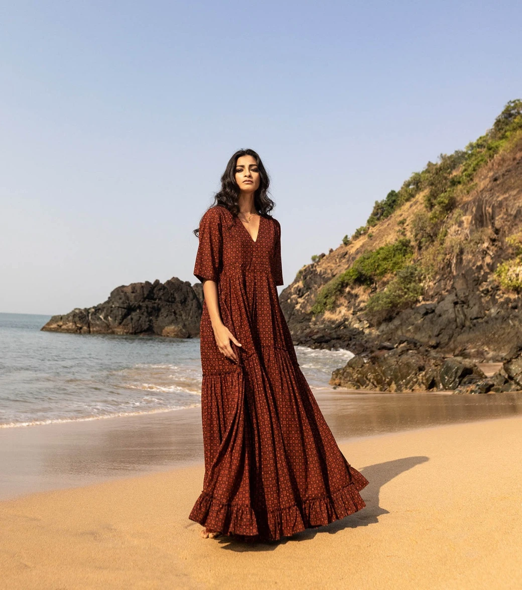 Maroon Set Me On Fire Dress 4 Maroon Set Me On Fire Dress - Image 2