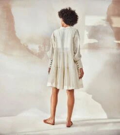 Off-White Pebble Dress -Ethereal Styles kkss22017b