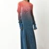 Coral Into Navy Shaded A Line Kaftaan Dress -Ethereal Styles kug0222016 1