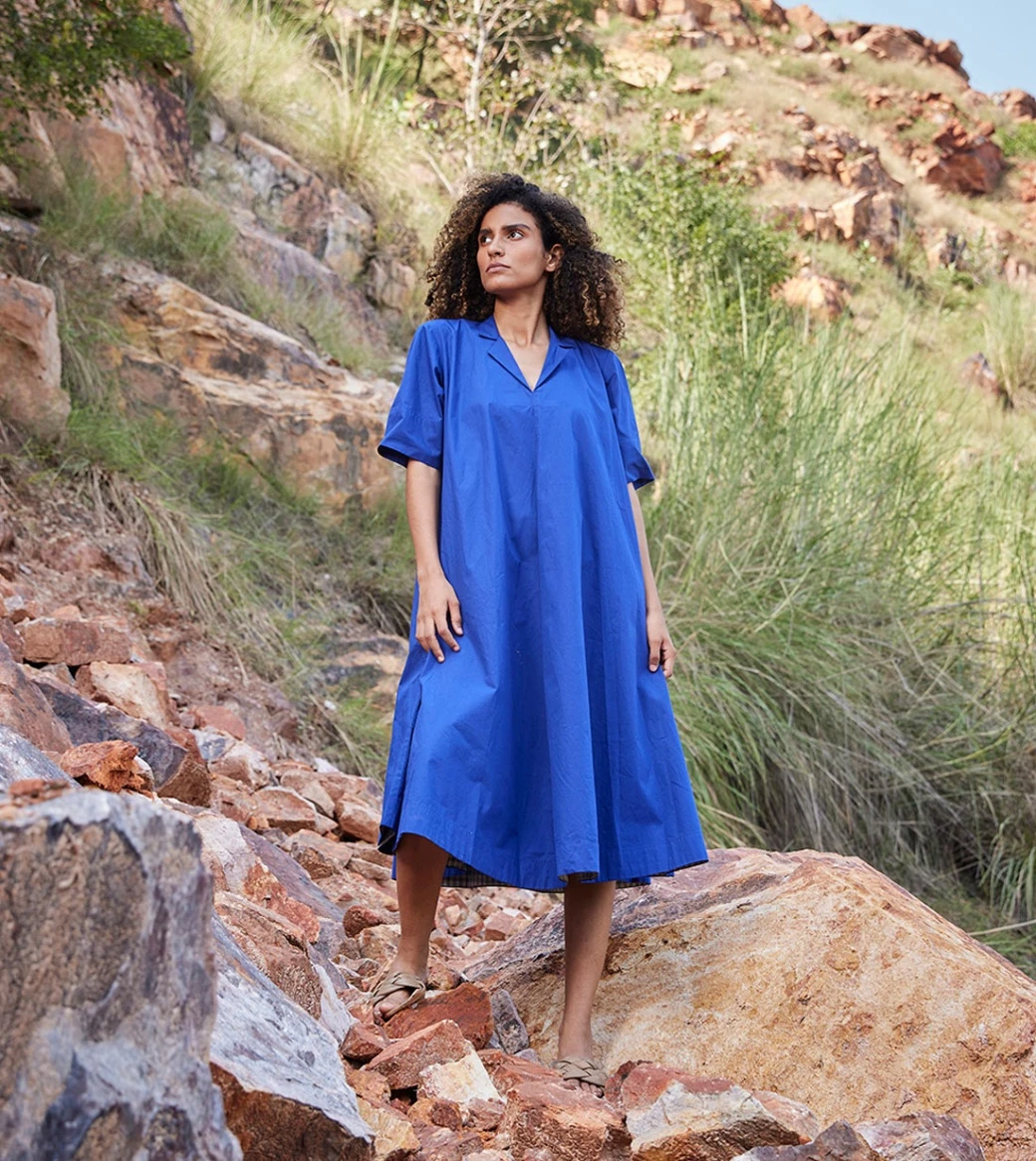 Blue Hazy Note Anti-fit Dress 3 Blue Hazy Note Anti-fit Dress